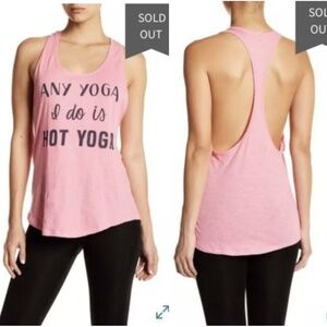 NEW Zella Pink Racerback Hot Yoga Scoop Neck Tank L